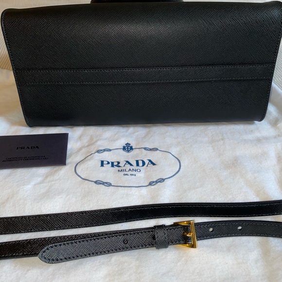 SOLD Prada Nero Saffiano Lux Black New Condition - Picture 14 of 16